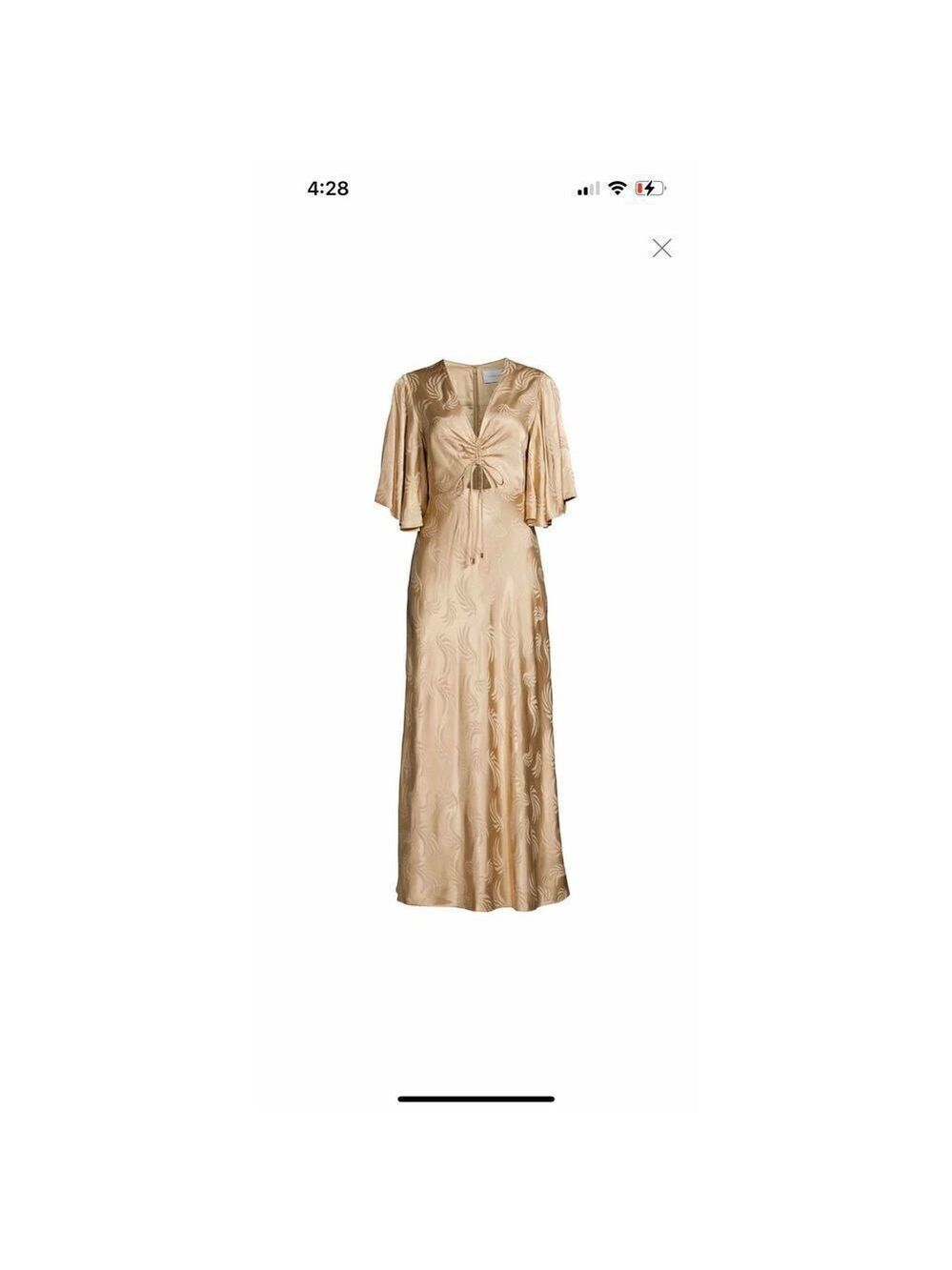 SIGNIFICANT OTHER Lillian Jacquard Satin Midi Dress Size 10